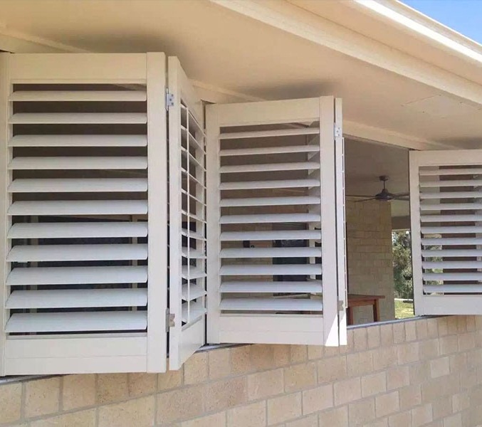 Outdoor Fixed panel shutters Aluminum partition Top and bottom U-channel