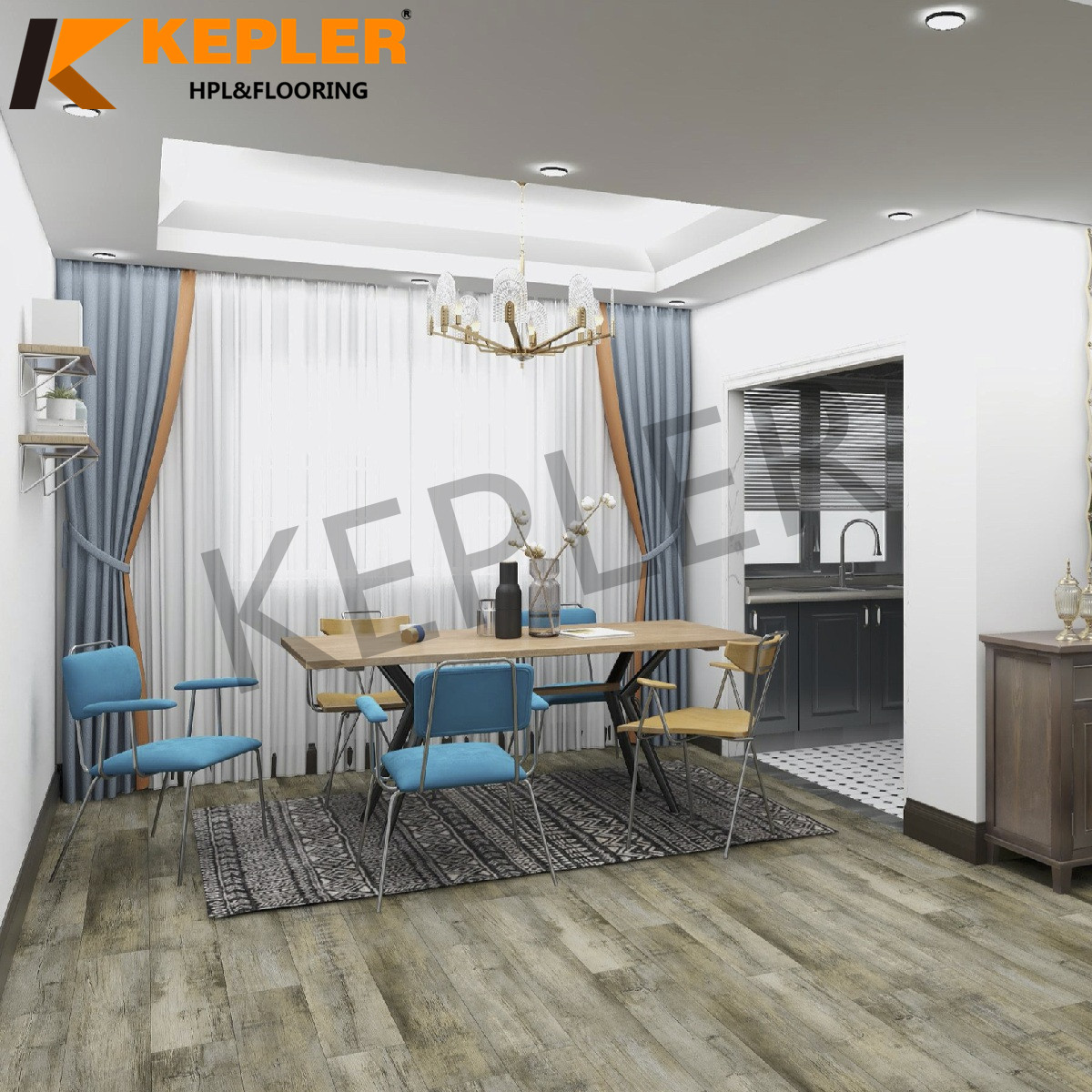 Kepler Hybrid RVP Rigid Vinyl Plank SPC Flooring 96159