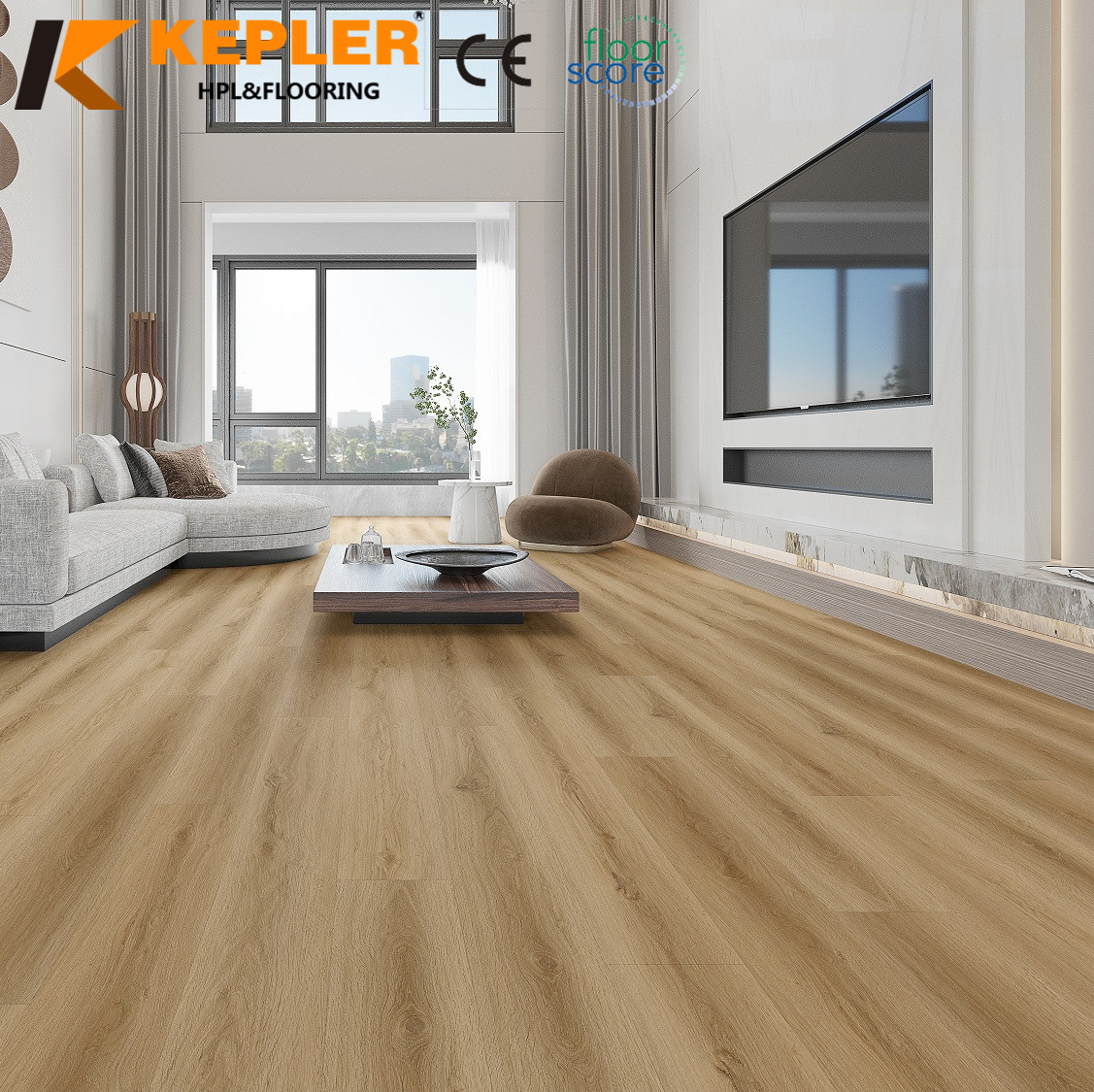 Kepler Micro Bevel Hybrid SPC Flooring EIR Surface 