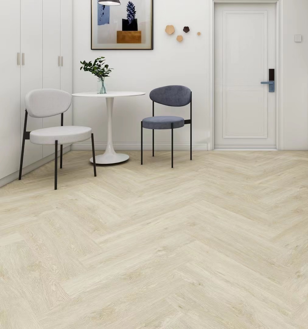 Herringbone Waterproof Hybrid SPC Flooring Rigid Vinyl Plank